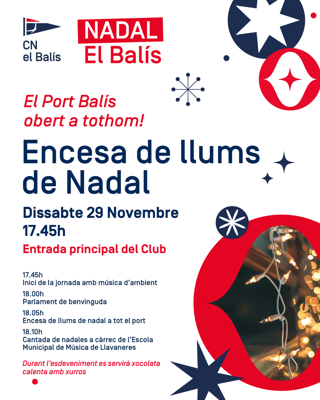 Programació encesa de llums al Port Balís - CN El Balís